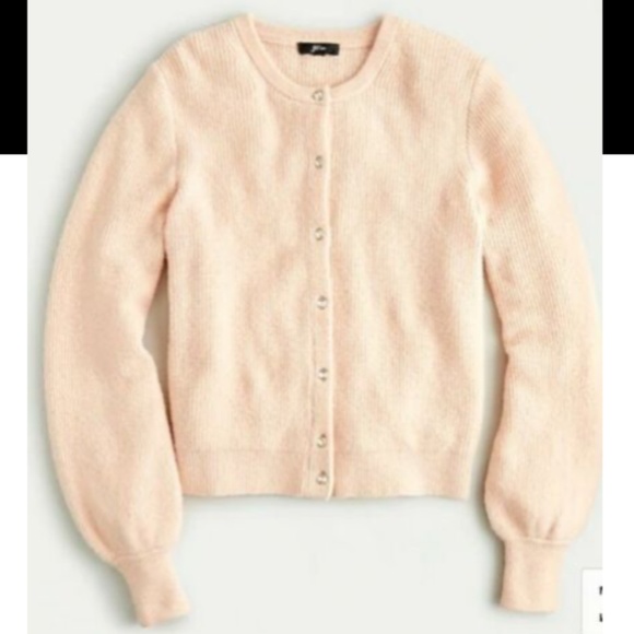 NWT JCrew Ribbed Supersoft Cardigan Pink - Picture 2 of 3